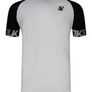 SikSilk - White and Black Raglan Tech T-Shirt